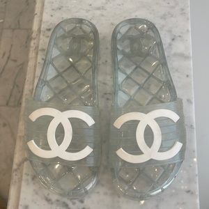 Chanel jelly sandals/slides